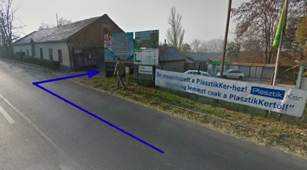 Pécs, Mohácsi út – itt kell jobbra fordulni a Plasztikkerhez